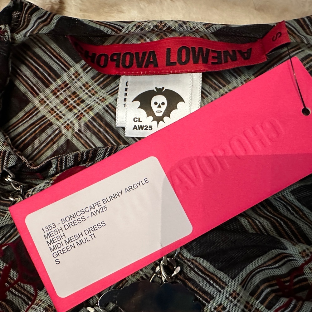 New NWT CHOPOVA LOWENA Sonicscape Bunny Mesh Dress Size Small - Picture 3 of 9
